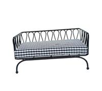 LeeQinersw Divano per Casa delle Bambole Mobili Soggiorno Giocattolo di Finzione Poltrona Elegante Decorazione Scenica con Struttura Stabile Adatto per Regali E, Nero