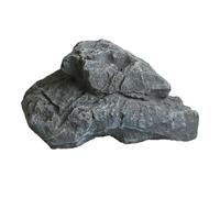 LeeQinersw Elemento Decorativo in Vetroresina a Forma di Roccia Realistica per Abbellire Cortili Terrazzi Verdi Residenziali, Grigio 28x17x13cm