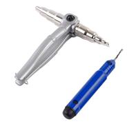 LeeQinersw Espansore Tubo Rame Attrezzo Manuale Swaging Utensile Doppia Testa Pressa a Molla in Acciaio Legato E Lega di Alluminio, Utensile Per Svasatura Tubi Di Rame + Raschietto Sbavatore