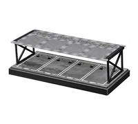LeeQinersw Espositore Auto in Miniatura Vetrina Modello Parcheggio Scaffale Diecast Supporto Doppio Livello in Plastica Resina Legno Scena Ordinata Facile da