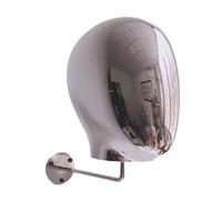 LeeQinersw Espositore per cappelli con testa di manichino da parete, espositore per parrucche, modello di supporto per parrucca per fascia per capelli, Argento