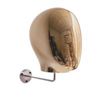 LeeQinersw Espositore per cappelli con testa di manichino da parete, espositore per parrucche, modello di supporto per parrucca per fascia per capelli, Oro
