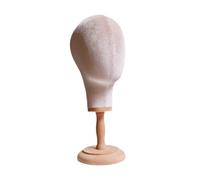 LeeQinersw Espositore per parrucche, modello di testa di manichino, portatile, da tavolo, versatile, per riporre cappelli, per centri commerciali, Beige