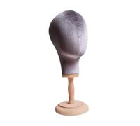 LeeQinersw Espositore per parrucche, modello di testa di manichino, portatile, da tavolo, versatile, per riporre cappelli, per centri commerciali, Grigio