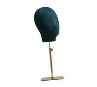 LeeQinersw Espositore Regolabile in Altezza per Testa di Manichino, Supporto per Modelli per Accessori per Capelli, Oro Verde