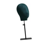 LeeQinersw Espositore Regolabile in Altezza per Testa di Manichino, Supporto per Modelli per Accessori per Capelli, Nero Verde