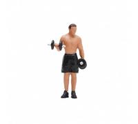LeeQinersw Figurina in Miniatura Dipinto a Mano Statua per Diorami, Scaffali Decorativi, Bilanciere Uomo