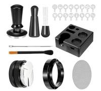 LeeQinersw Filtro per Caffè Professionale Tamper Stabile, Stazione di Pressatura in Legno, Antiscivolo, Accessorio, per Caffetteria, 51MM