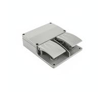 LeeQinersw Foot Pedal Switch Interruttore a Pedale Industriale Pedale Controllo Elettrico Comando Piede Costruzione Robusta per Uso Intenso Base Antiscivolo, Ydt1-16 Grigio Doppio