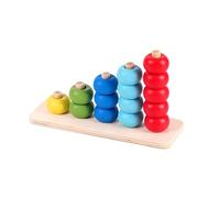 LeeQinersw Giocattoli Educativi in Legno per Impilare E Ordinare I Colori, Anelli Arcobaleno per La Matematica