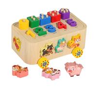 LeeQinersw Giocattolo impilabile in legno per bambini, gioco educativo per la prima infanzia, divertente per lo sviluppo della motricità fine, adorabili blocchi