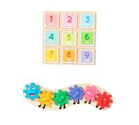 LeeQinersw Giocattolo per l'apprendimento della matematica, giocattolo con ingranaggi arcobaleno, numeri, attività educativa colorata per bambini di 3, 4 e 5