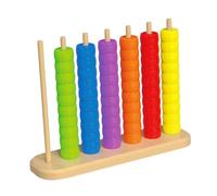 LeeQinersw Giocattolo per L'ordinamento E L'impilamento Dei Colori, Giocattolo Educativo con Anelli Colorati, Giocattolo Sensoriale per Bambini Da 1 a 3