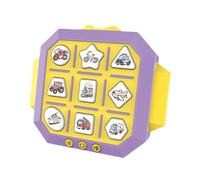 LeeQinersw Gioco del Tris educativo, Idea Regalo per la Calza della, Console di Gioco Puzzle 5 in 1, Giocattolo educativo per Interni, Ideale per Bambini, Giallo