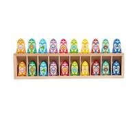 LeeQinersw Gioco di Memoria per Bambini Gioco Educativo in Legno Gioco Abbinamento Colori Puzzle Didattico Set Componibile per Apprendimento Precoce Sviluppa, style to 2