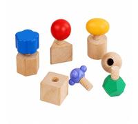 LeeQinersw Gioco Incastro con Viti Resistente Gioco Child-Centered in Legno Didattico Gioclo Educativo per Casa, Asilo