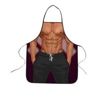 LeeQinersw Grembiule Da Cucina Grembiule Da Lavoro Pettorina Unisex Grembiule Da Pittura con Immagine di Uomo Muscoloso E Cinghie Adattabili Adatto per Protezion, Uomo Muscoloso