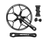 LeeQinersw Guarnitura Pieghevole per Bicicletta Guarnitura Bici Pedivella Pedivelle Movimento Centrale in Alluminio Unibody Cavo, Pedivelle Sinistra E Destra + Movimento Centrale + Corona 58T