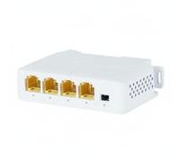 LeeQinersw Indoor Poe Extender Ripetitore Poe Estensore Rete Splitter Alimentazione Passante Compatibile 802.3af/at Corpo Din Compatto Plug And Play Gestione