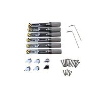 LeeQinersw Industrial Bridge Set Ponte Chitarra Elementi Hardware Saddle Metallo Regolabile Struttura Resistente Adatto per Montaggio Costruzione Riparazione Strumenti Musicali, Argento