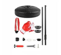 LeeQinersw Inflatable Punching Ball Sacco da per Reazione Rapida Pera Pugilistica Punching Ball Gioco da Materiale PU con Base Stabile E Montaggio Veloce Adatto, Rosso E Bianco
