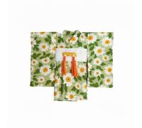 LeeQinersw Kimono Bambola Vestito Tradizionale Miniature Abito Maniche Larghe Tessuto Stampato Abbigliamento Artigianale Decorativo per Bambole da Collezione , Verde Con Fiori Bianchi
