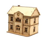 LeeQinersw Kit di Modelli di edifici in 1:72, Artigianato Fai da Te, Pittura di Case, Modello di Scena in Legno, smontaggio per Layout di architettura