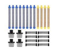 LeeQinersw Kit Filtri Airless per Pistola a Spruzzo con Acciaio Inox da 24 Pezzi con Coperchi Colorati per Manutenzione Attrezzatura Professionale Adatto per Sistemi di Verniciatura