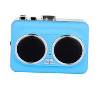 LeeQinersw Lettore di Cassette, convertitore da Cassetta a MP3, Controllo del Volume USB con Jack per Auricolari, Doppio Altoparlante Stereo per Uso Domestico, Blu