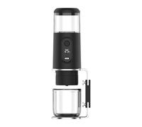 LeeQinersw Macchina Espresso Portatile Macchina Caffè Mini Compatta Elettrica Ricaricabile Pompa Pressione 19 Bar Materiale Silicone PP Adatta per Escursioni, Nero