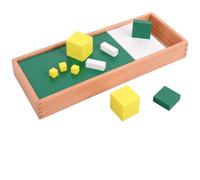 LeeQinersw Manipolativo Aritmetico Child-Centered con Vassoio in Legno Didattico Set di e Prismi Geometrici in Legno Tattile per Apprendimento a Casa