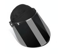 LeeQinersw Maschera Saldatura Schermo Viso Casco Protettivo Elmetto Paraschizzi Visiera Sollevabile Regolazione Angolo Ampio con Fascia Allargata Traspirante, Grigio