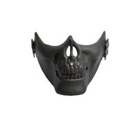LeeQinersw Maschera Viso Teschio Mezza Faccia Maschera Protettiva Maschera Costume Accessorio Cosplay Struttura Leggera PVC con Supporto Morbido Nasale E, Nero