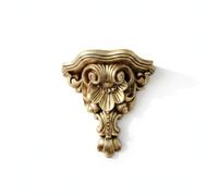 LeeQinersw Mensola da Parete Ripiano Murale Mensola Sospesa Cornice Decorativa Resina Resistente con Lavorazione a Rilievo Floreale E Profilo Barocco Adatta a, 43.5 14 15cm, Oro Vintage