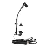 LeeQinersw Microfono Portatile Flessibile in Metallo con Alimentazione a per Strumenti a Condensatore Cablato, con Cavo Esteso, Adatto per Palcoscenici Musi, per Violino