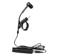 LeeQinersw Microfono Portatile Flessibile in Metallo con Alimentazione a per Strumenti a Condensatore Cablato, con Cavo Esteso, Adatto per Palcoscenici Musi, Strumento a Fiato Flauto