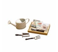 LeeQinersw Mini Annaffiatoio in Miniatura Kit Mini Giardinaggio per Casa Delle Bambole Attrezzi Vassoio Pacchetti Metallo Compatto 16.3 G Adatto per Scene di, Beige, style to 4