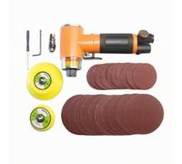 LeeQinersw Mini Levigatrice Pneumatica Pneumatica Compatta Smerigliatrice Angolare Leggera Lucidatrice per Officina, Concentrico Arancio, 2Cuscinetti20CarteVetrate