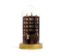 LeeQinersw Mini Libreria in Miniatura Sotto Cupola Scaffale Vetrina Soprammobile in Acrilico con Base Tonda Protezione Trasparente Antipolvere Adatta per