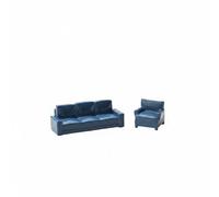 LeeQinersw Miniatura Divano Set Poltroncina Sofà Arredamento Accessorio Modellismo Resina Adatta a Scene per Collezionisti Diorami Salotto Studio Modello, Blue