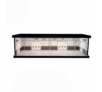 LeeQinersw Miniatura Garage Veicolo Espositore Parcheggio Scatola con Striscia Led Usb E Porta Trasparente Adatta a Collezionisti Esposizione Hobby Decorazione Casa Organizzazione Studio, Mj-02
