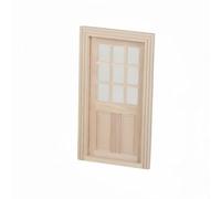 LeeQinersw Miniatura Porta Assemblata Casa Delle Bambole Finestra Modellismo Legno Non Trattato per Progetti Fai da Te Adatta a Decorazioni Miniatura Laboratori Artistici