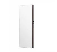 LeeQinersw Mobile Specchiato a tutta Altezza con Serratura Mobile da Spogliatoio con Specchio Moderno Specchiera Portagioie per Armadio, Legno
