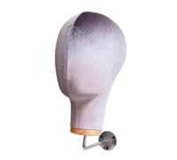 LeeQinersw Modello di Testa Da Parete per Riporre Cappelli, Circonferenza 54 Cm, Altezza 11 Pollici, Tessuto di Velluto per Saloni E Case, Grigio