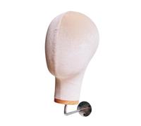 LeeQinersw Modello di Testa Da Parete per Riporre Cappelli, Circonferenza 54 Cm, Altezza 11 Pollici, Tessuto di Velluto per Saloni E Case, Beige