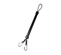 LeeQinersw Molo, Palo D'ormeggio, Cima D'ormeggio per Barca, Elastico da Molo con Moschettone in Acciaio Inox, Cavo in Fibra di Carbonio Rivestit, Nero