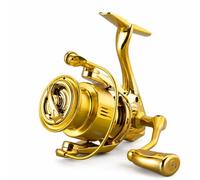 LeeQinersw Mulinello da Pesca Mulinello Rotante Bobina Resistente Braccio E Archetto in Metallo Rilascio Filo Uniforme Tenuta Anti-umidità Adatto per Esche Shore, 2500s