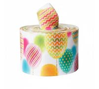 LeeQinersw Nastro per Pacchetti Regalo in Poliestere con Stampa Pasquale per Lavoretti Creativi E Decorazioni Adatto per Composizioni Floreali E Oggetti per La Casa, 3.8CM, 13