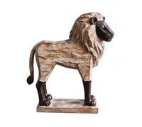 LeeQinersw Ornamento Leone da Tavolo Rustico Statuetta Leone con Base Autoportante Scultura Decorativa per Casa, Ufficio, Libreria