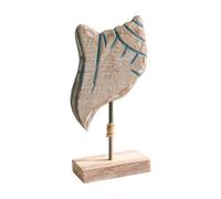 LeeQinersw Ornamento Marino in Legno di Pino Compatto Decorazione da Tavolo con Base in Legno Adatto a Diversi Stili di Arredamento per Scrivania, Soggiorno, Conchiglia